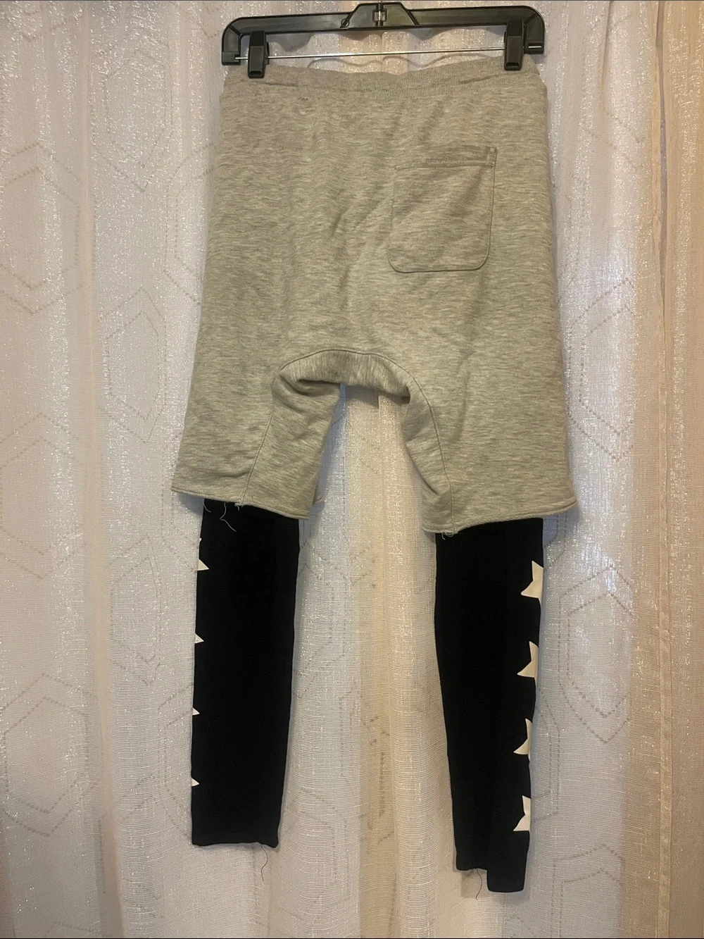 art class Gray Short with attached Leggings Black Star-Print Legs REFER PICS/VID